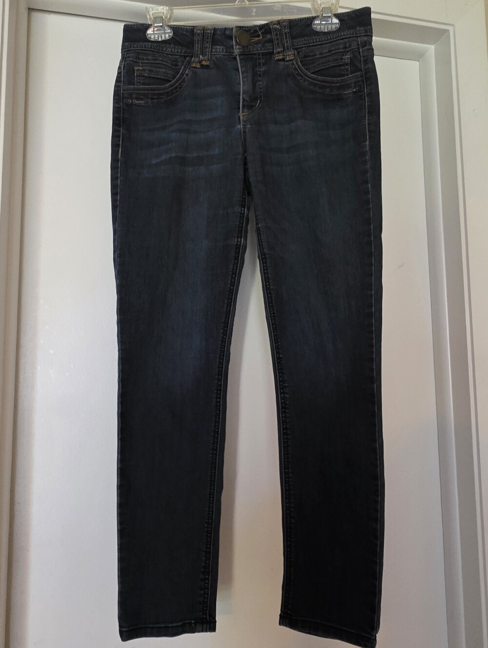 Democracy Dark Blue Jeans with Gold Stitching